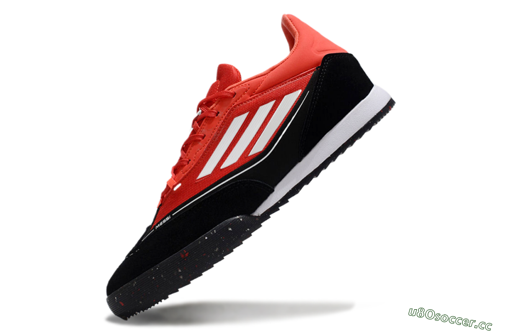 Men's Adidas F50 Elite Messi IC Indoor & Futsal Low-Tops Football Shoes - Red/White/Black 5