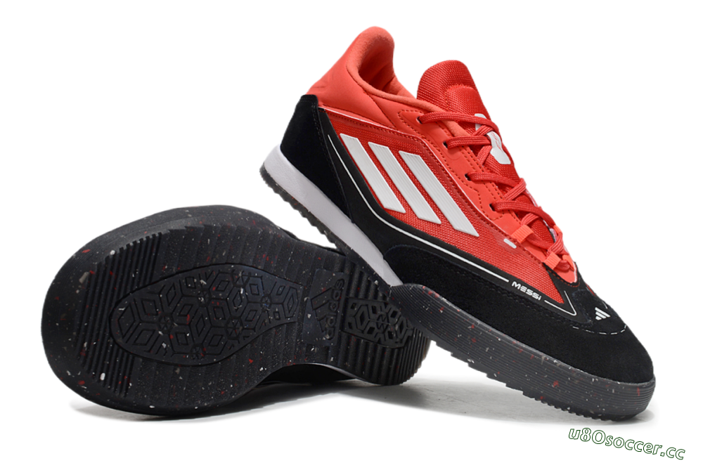 Men's Adidas F50 Elite Messi IC Indoor & Futsal Low-Tops Football Shoes - Red/White/Black 1