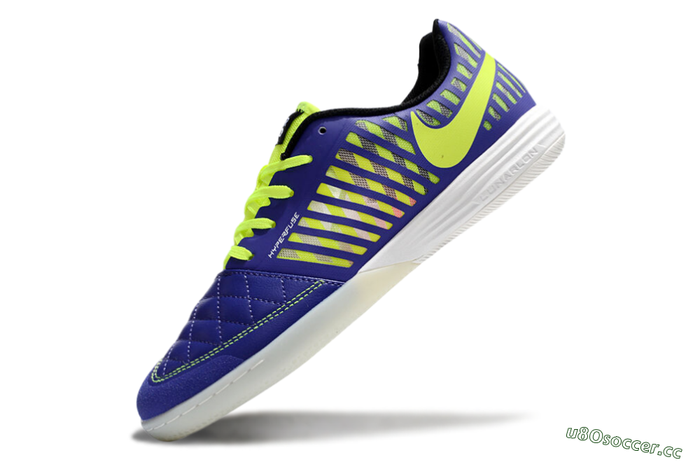 Unisex Nike Lunar Gato 2 IC Indoor & Futsal Low-Tops Football Shoes - Blue/Yellow/White 5