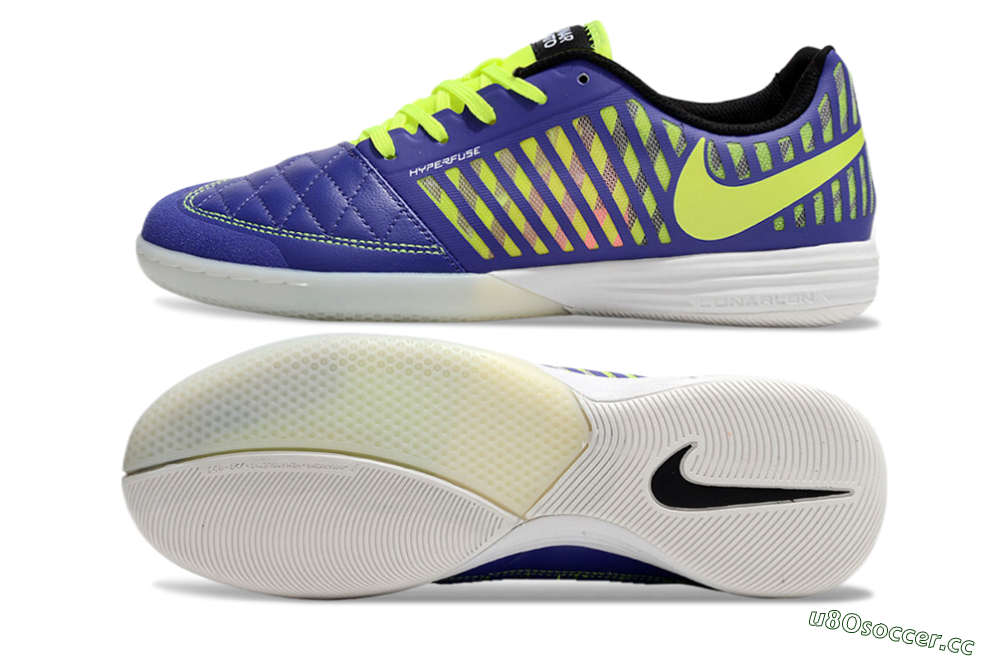 Unisex Nike Lunar Gato 2 IC Indoor & Futsal Low-Tops Football Shoes - Blue/Yellow/White 1