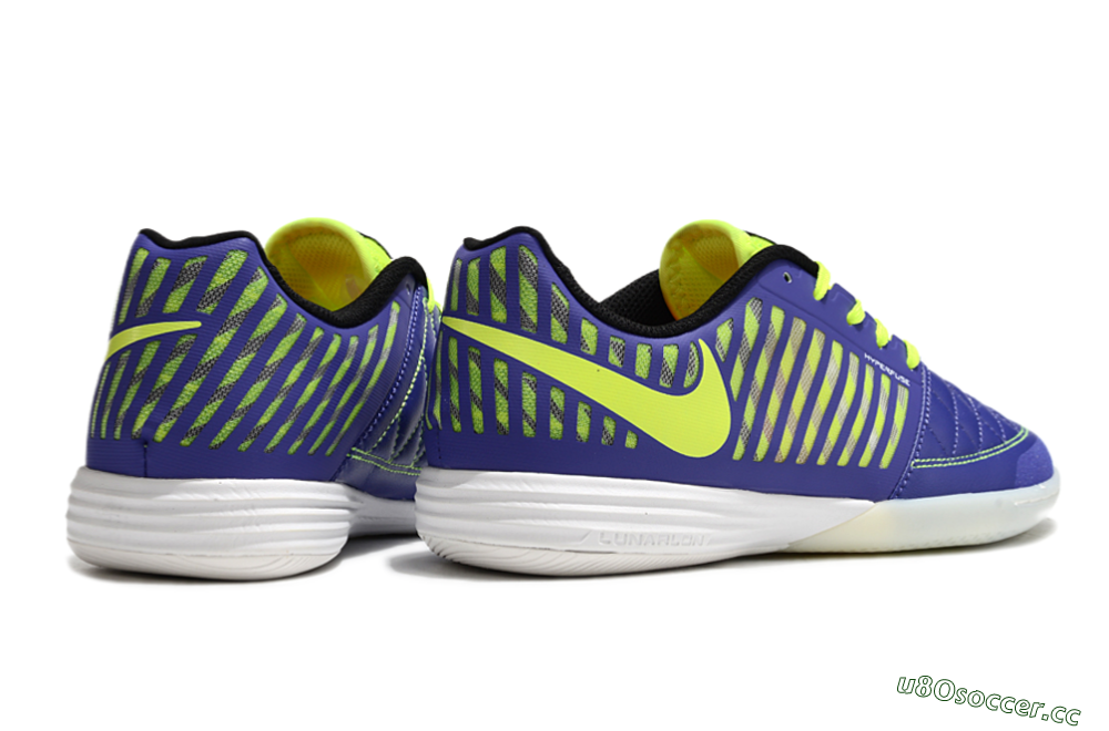 Unisex Nike Lunar Gato 2 IC Indoor & Futsal Low-Tops Football Shoes - Blue/Yellow/White 6