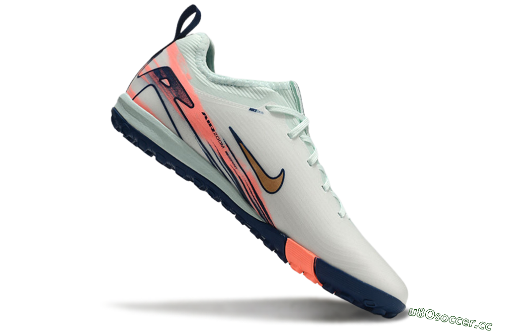 Unisex Nike Air Zoom Mercurial Vapor 16 Pro TF Artificial Turf Low-Tops Football Shoes - Jade/Gold/Pink 5
