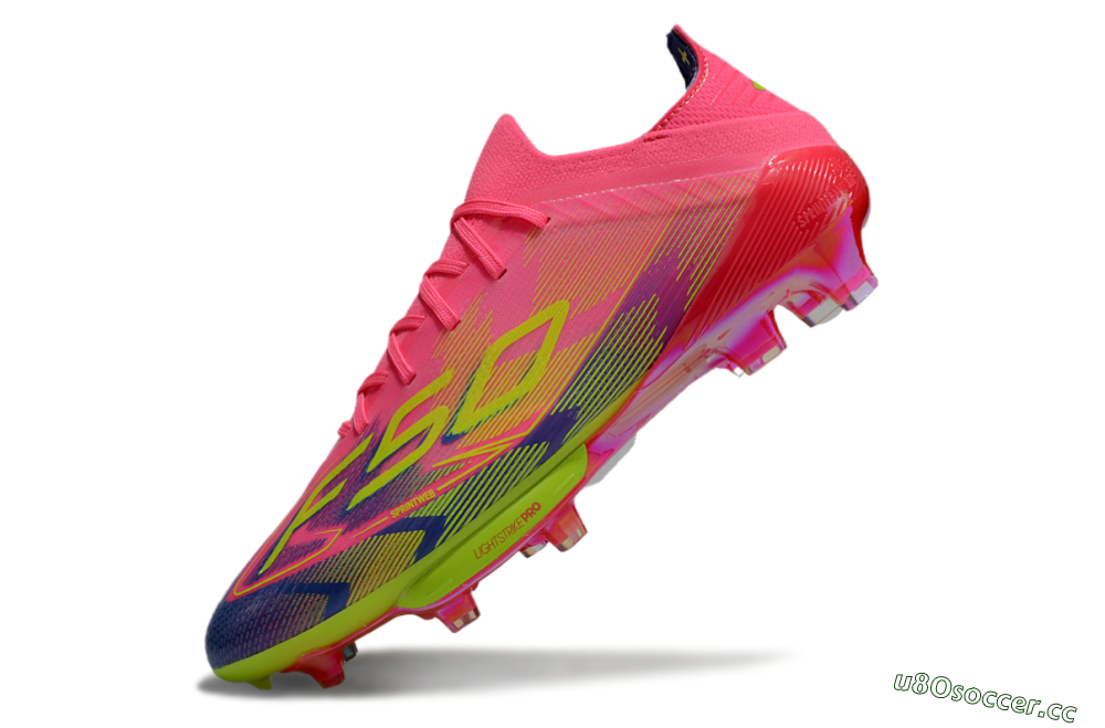 Men's Adidas F50 Elite Lightstrike Pro FG Firm Ground Low-Tops Football Boots - Pink/Blue/Yellow 5