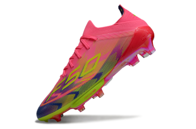 Men's Adidas F50 Elite Lightstrike Pro FG Firm Ground Low-Tops Football Boots - Pink/Blue/Yellow