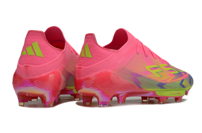 Men's Adidas F50 Elite Lightstrike Pro FG Firm Ground Low-Tops Football Boots - Pink/Blue/Yellow