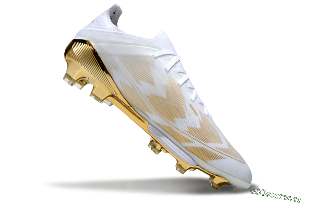 Men's Adidas F50+ Elite Lightstrike Pro FG Firm Ground Low-Tops Football Boots - White/Gold 4