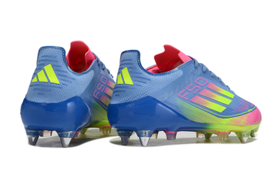 Men's Adidas F50 Elite SG Soft Ground Low-Tops Football Boots - Blue/Pink/Yellow