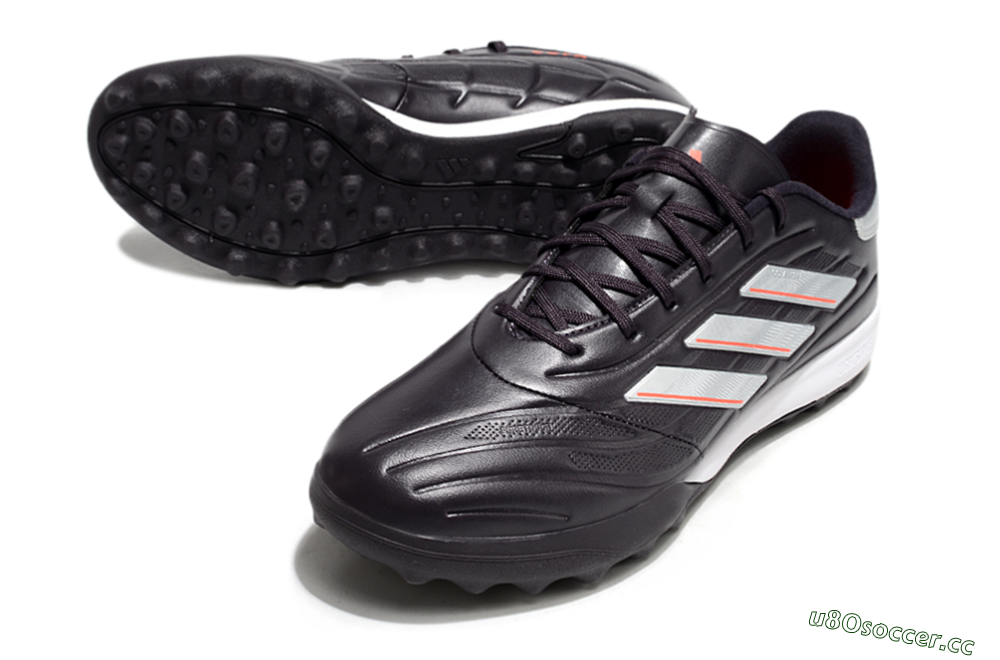 Men's Adidas Copa Pure 3 TF Artificial Turf Low-Tops Football Shoes - Black/Silver/White 3