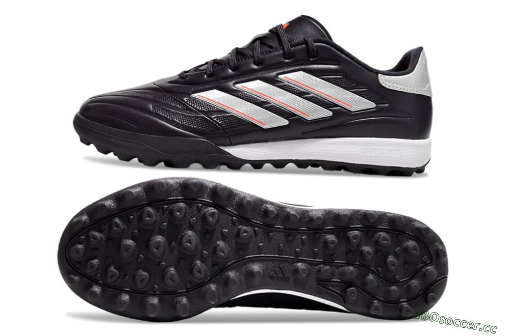 Men's Adidas Copa Pure 3 TF Artificial Turf Low-Tops Football Shoes - Black/Silver/White 1