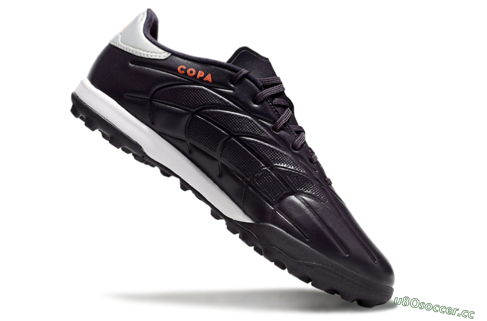 Men's Adidas Copa Pure 3 TF Artificial Turf Low-Tops Football Shoes - Black/Silver/White 4