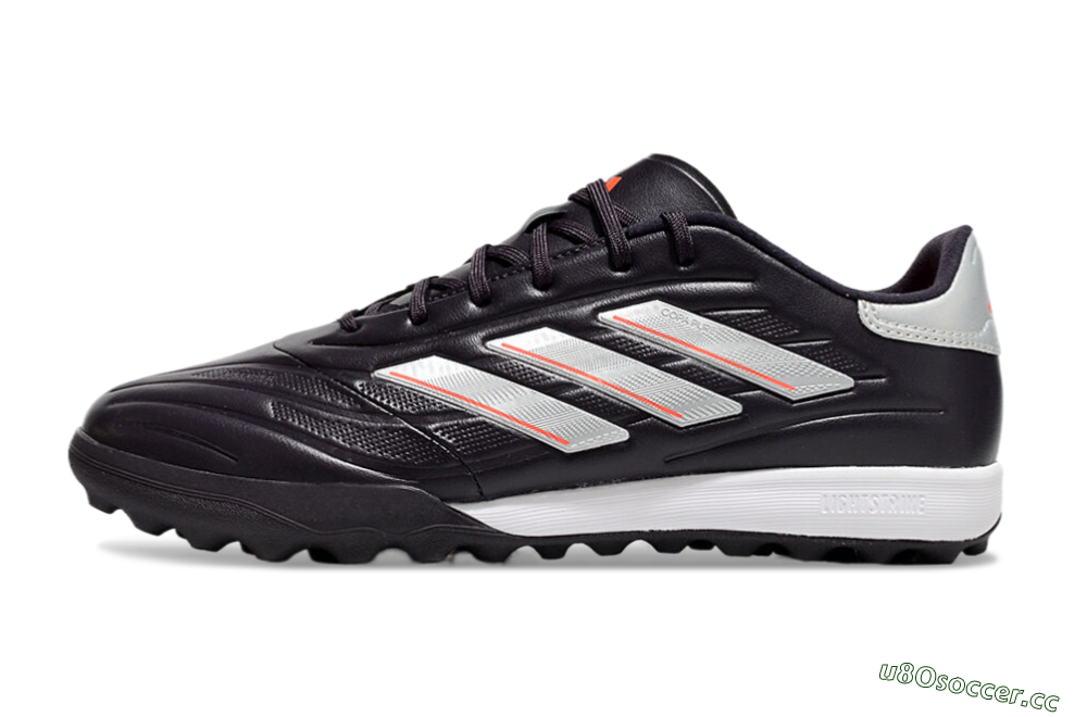 Men's Adidas Copa Pure 3 TF Artificial Turf Low-Tops Football Shoes - Black/Silver/White 0