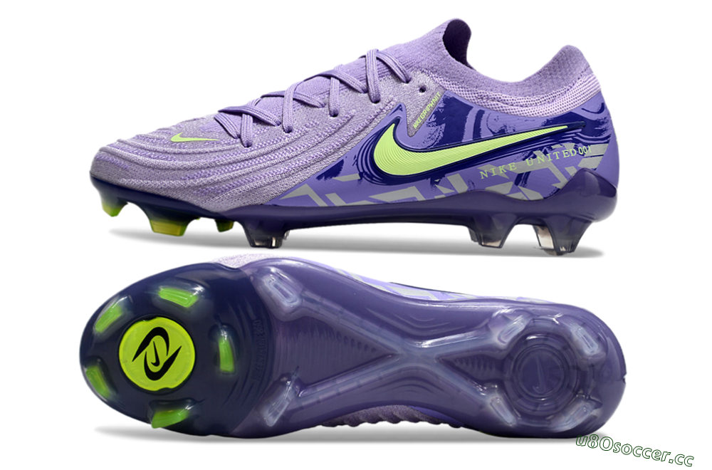 Men's Nike Phantom Luna Elite FG Firm Ground Low-Tops Football Boots - Purple/Yellow/White 1