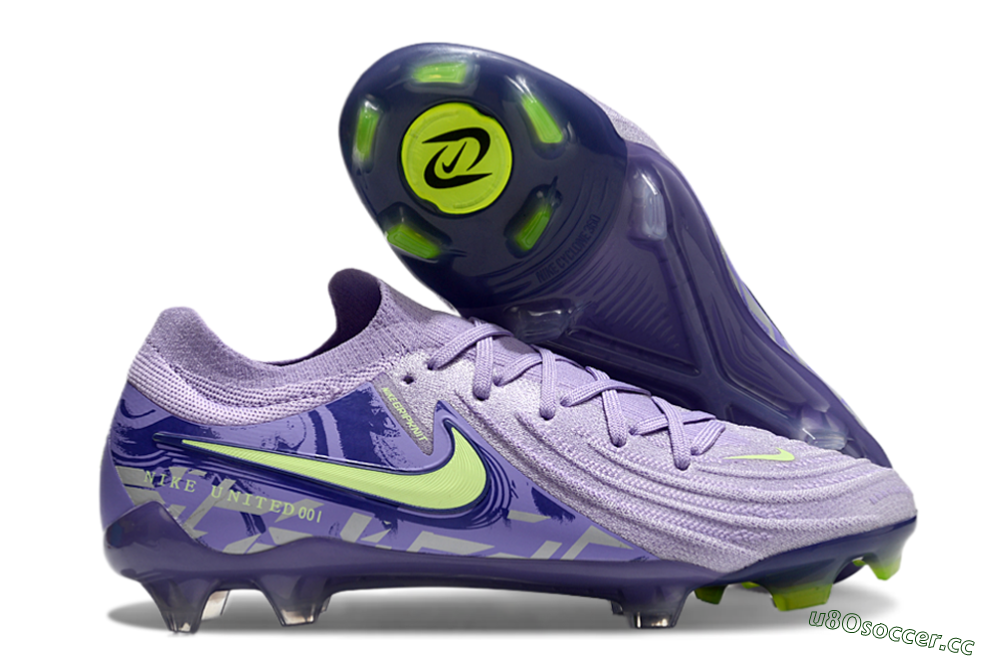 Men's Nike Phantom Luna Elite FG Firm Ground Low-Tops Football Boots - Purple/Yellow/White 2