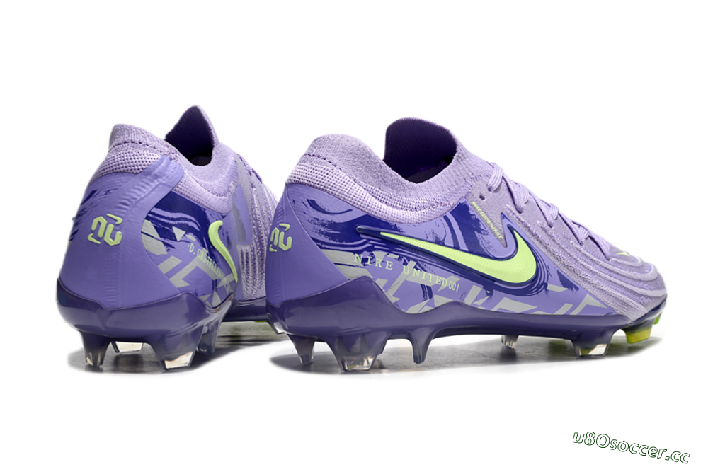 Men's Nike Phantom Luna Elite FG Firm Ground Low-Tops Football Boots - Purple/Yellow/White 6