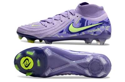 Men's Nike Phantom Luna Elite FG Firm Ground High-Tops Football Boots - Purple/Yellow/White