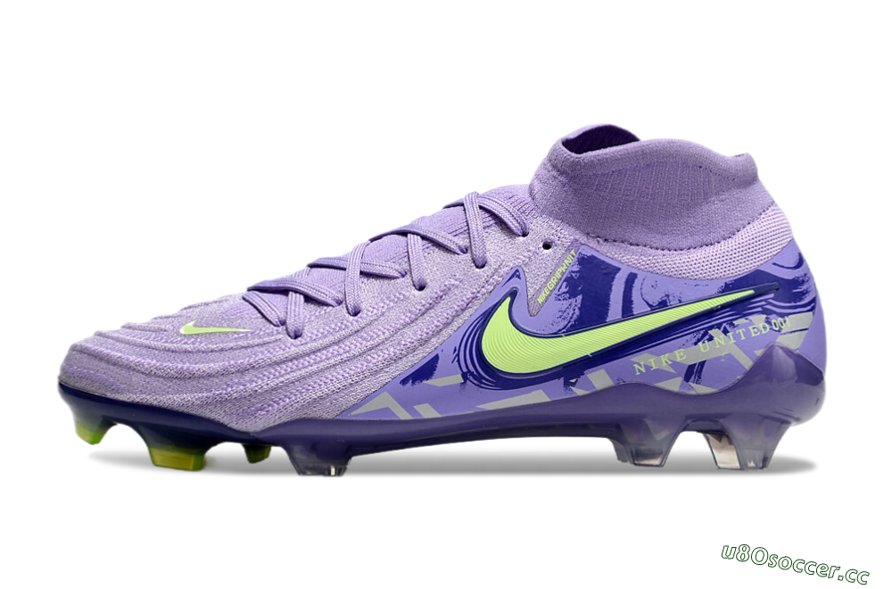 Men's Nike Phantom Luna Elite FG Firm Ground High-Tops Football Boots - Purple/Yellow/White 0