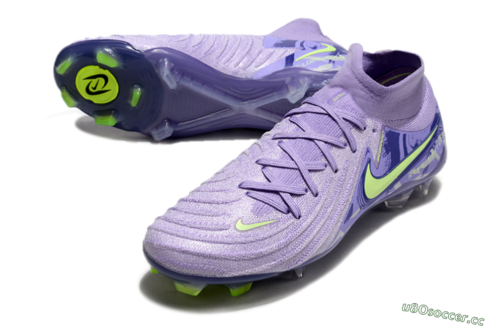 Men's Nike Phantom Luna Elite FG Firm Ground High-Tops Football Boots - Purple/Yellow/White 3
