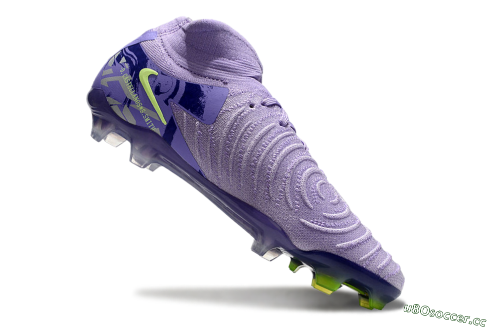 Men's Nike Phantom Luna Elite FG Firm Ground High-Tops Football Boots - Purple/Yellow/White 4