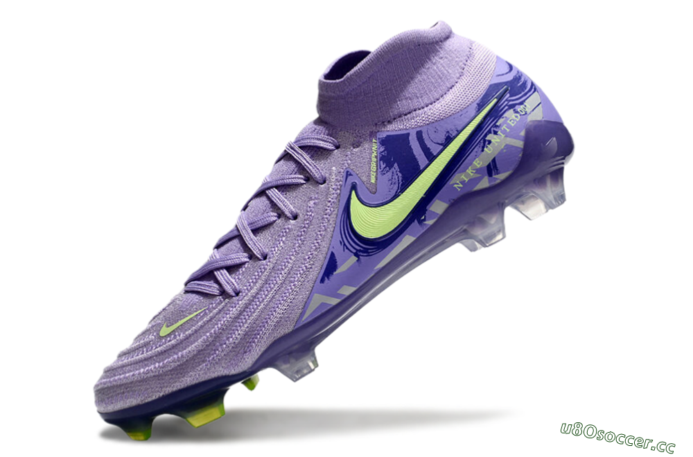 Men's Nike Phantom Luna Elite FG Firm Ground High-Tops Football Boots - Purple/Yellow/White 5