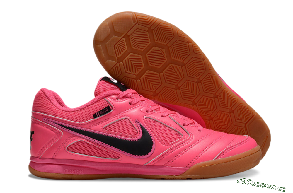 Unisex Supreme x Nike SB Gato IC Indoor & Futsal Low-Tops Football Shoes - Red/Black/Brown 2