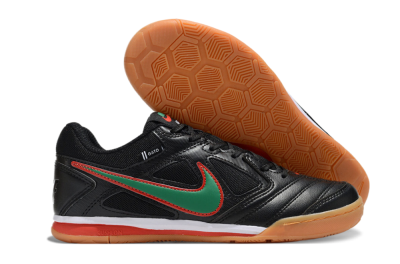 Unisex Supreme x Nike SB Gato IC Indoor & Futsal Low-Tops Football Shoes - Black/Green/Red
