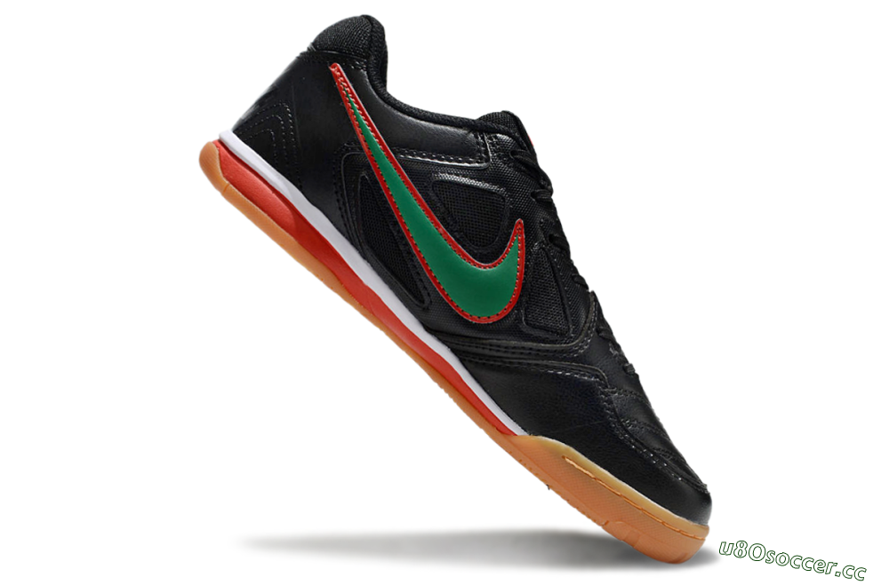 Unisex Supreme x Nike SB Gato IC Indoor & Futsal Low-Tops Football Shoes - Black/Green/Red 4