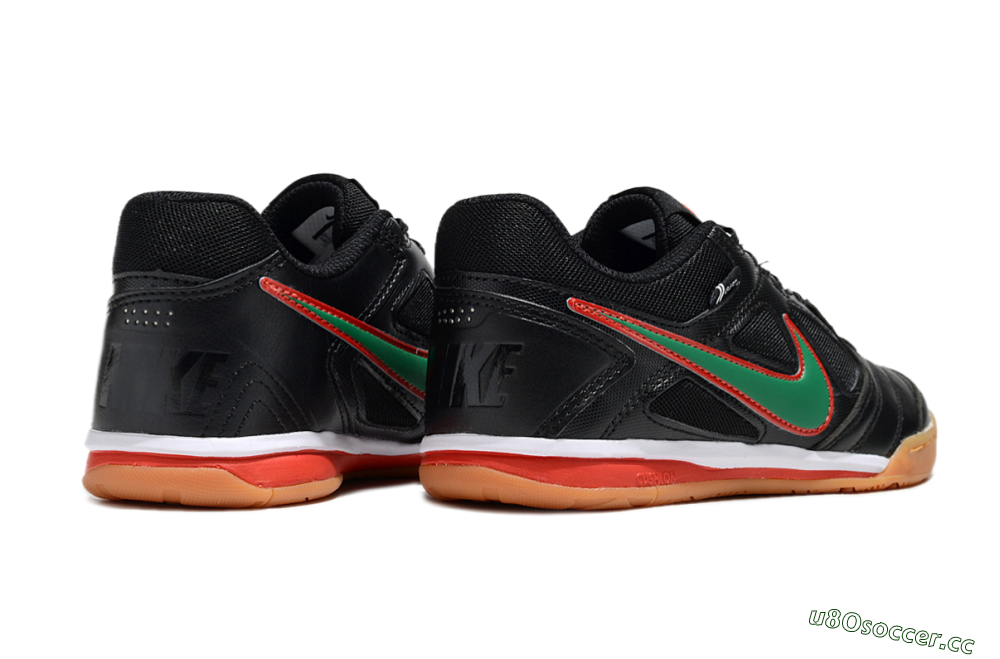 Unisex Supreme x Nike SB Gato IC Indoor & Futsal Low-Tops Football Shoes - Black/Green/Red 6