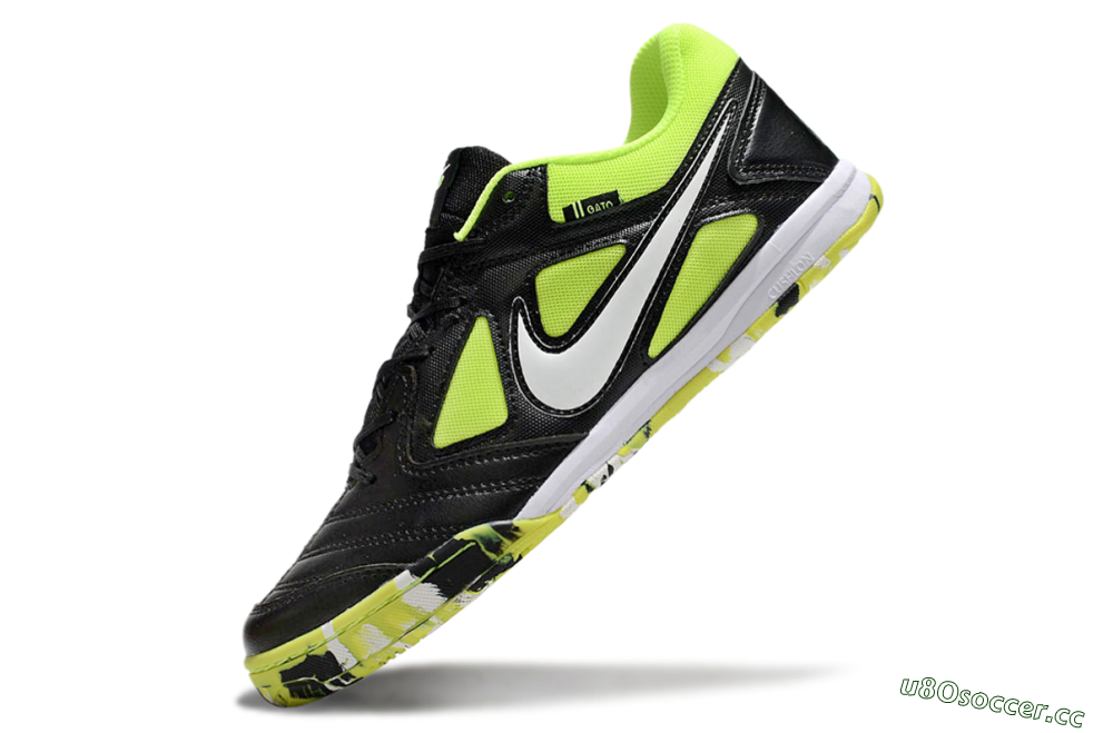 Unisex Supreme x Nike SB Gato IC Indoor & Futsal Low-Tops Football Shoes - Black/Yellow/White 5