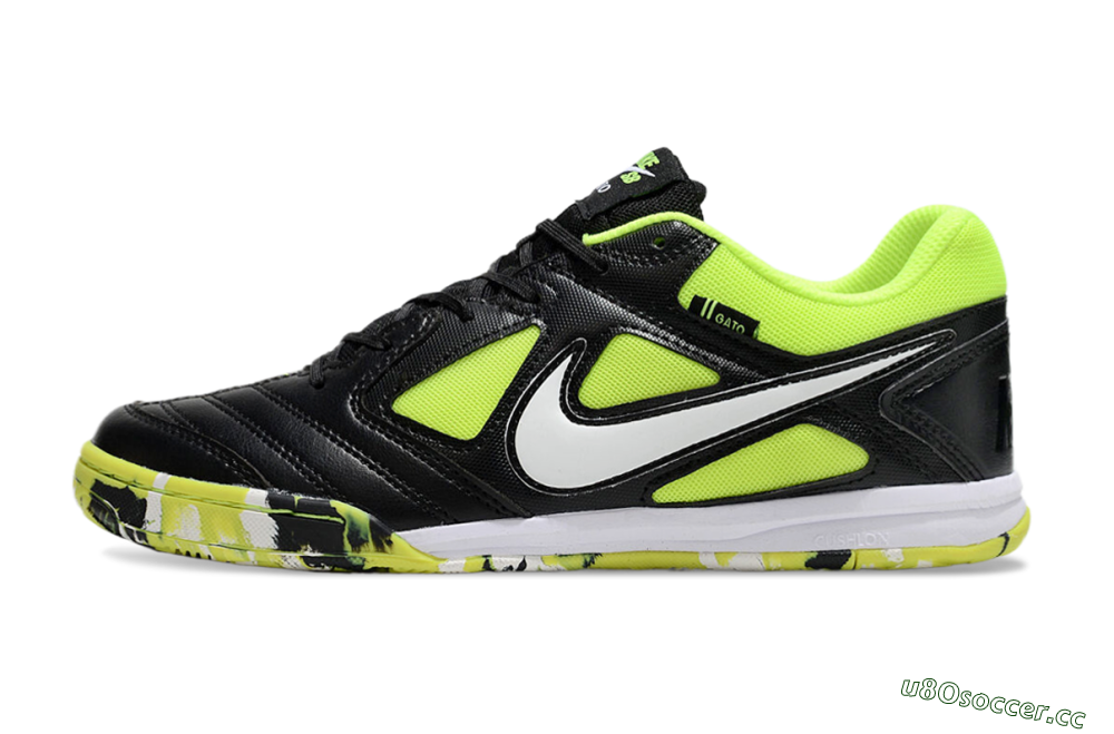 Unisex Supreme x Nike SB Gato IC Indoor & Futsal Low-Tops Football Shoes - Black/Yellow/White 0