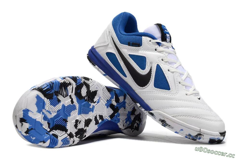 Unisex Supreme x Nike SB Gato IC Indoor & Futsal Low-Tops Football Shoes - White/Blue/Black 1