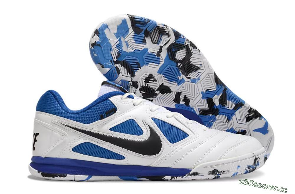 Unisex Supreme x Nike SB Gato IC Indoor & Futsal Low-Tops Football Shoes - White/Blue/Black 2