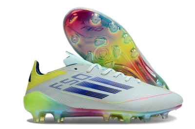 Men's Adidas F50 Elite AG Artificial Grass Low-Tops Football Boots - Jade/Blue/Yellow