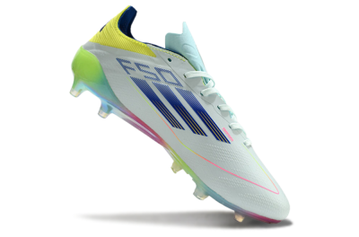 Men's Adidas F50 Elite AG Artificial Grass Low-Tops Football Boots - Jade/Blue/Yellow