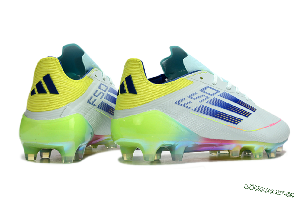 Men's Adidas F50 Elite AG Artificial Grass Low-Tops Football Boots - Jade/Blue/Yellow 6