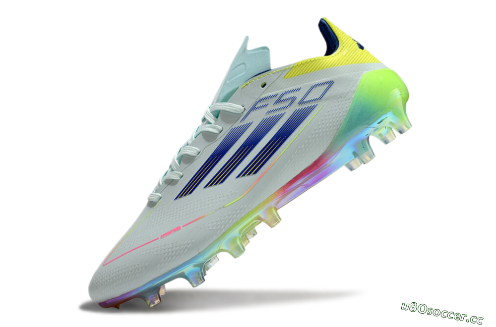 Men's Adidas F50 Elite AG Artificial Grass Low-Tops Football Boots - Jade/Blue/Yellow 5