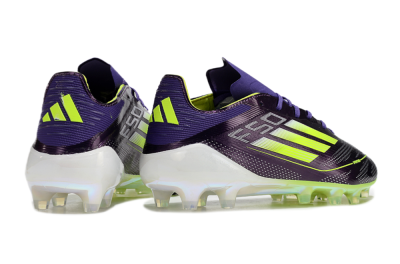 Men's Adidas F50 Elite AG Artificial Grass Low-Tops Football Boots - Purple/Yellow/White