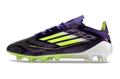 Men's Adidas F50 Elite AG Artificial Grass Low-Tops Football Boots - Purple/Yellow/White
