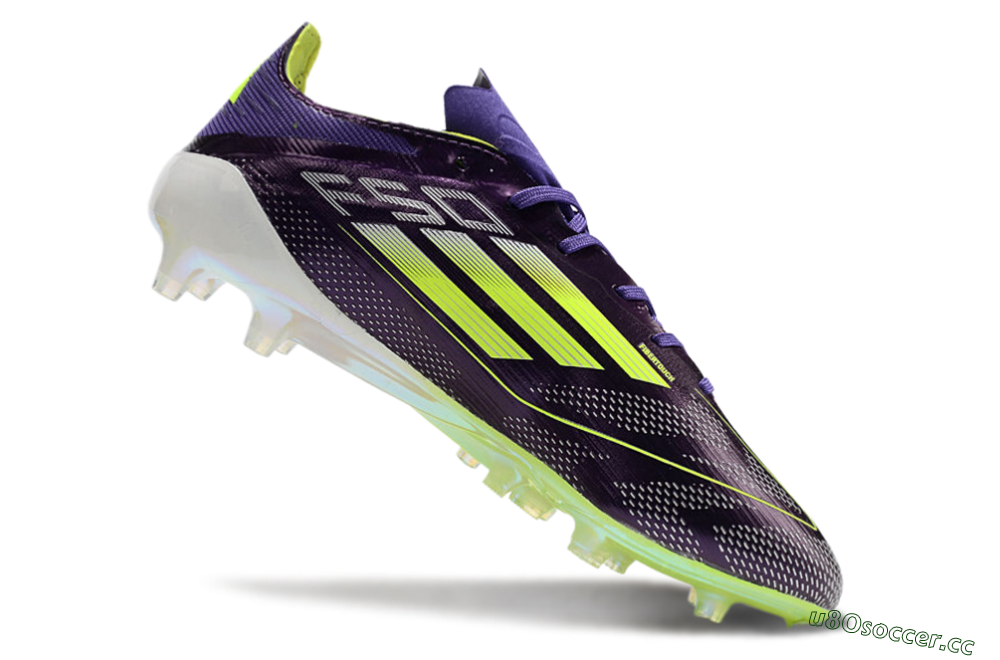 Men's Adidas F50 Elite AG Artificial Grass Low-Tops Football Boots - Purple/Yellow/White 4