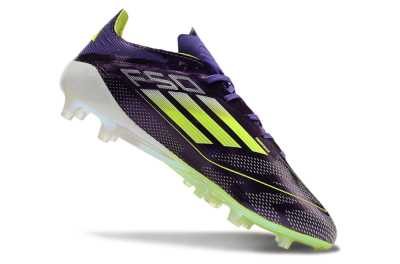 Men's Adidas F50 Elite AG Artificial Grass Low-Tops Football Boots - Purple/Yellow/White