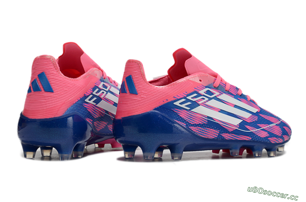 Men's Adidas F50 Elite AG Artificial Grass Low-Tops Football Boots - Blue/Pink/White 6