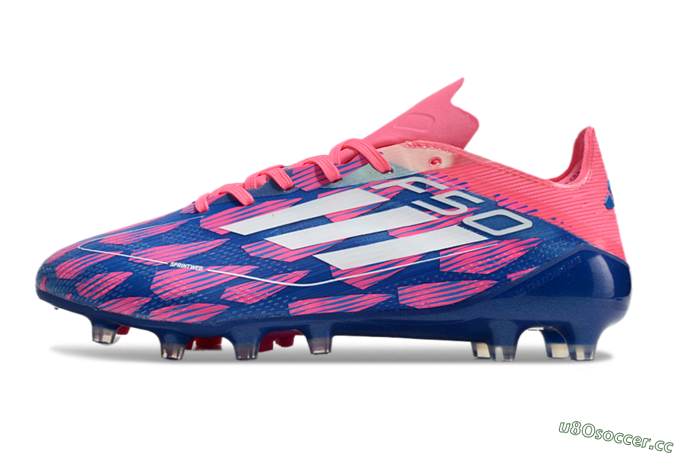 Men's Adidas F50 Elite AG Artificial Grass Low-Tops Football Boots - Blue/Pink/White 0