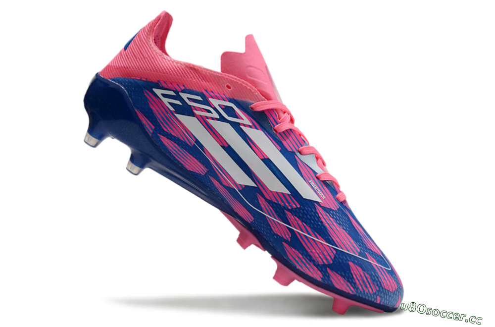 Men's Adidas F50 Elite AG Artificial Grass Low-Tops Football Boots - Blue/Pink/White 4