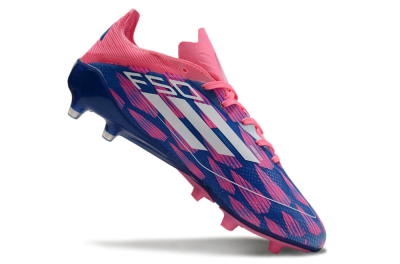 Men's Adidas F50 Elite AG Artificial Grass Low-Tops Football Boots - Blue/Pink/White