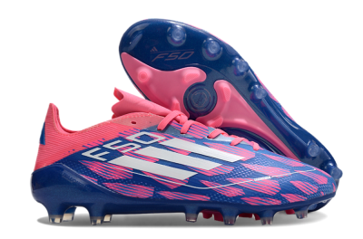 Men's Adidas F50 Elite AG Artificial Grass Low-Tops Football Boots - Blue/Pink/White