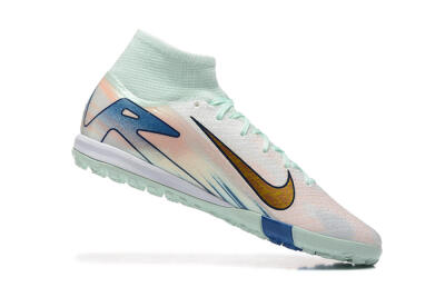 Men's Nike Air Zoom Mercurial Superfly 10 Elite TF Artificial Turf High-Tops Football Shoes - Jade/Gold/Red
