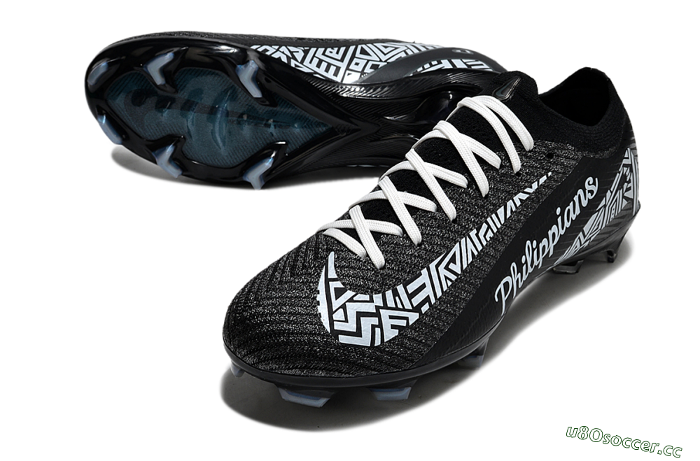 Unisex Nike Air Zoom Mercurial Vapor 16 Elite FG Firm Ground Low-Tops Football Boots - Black/White/Blue 3