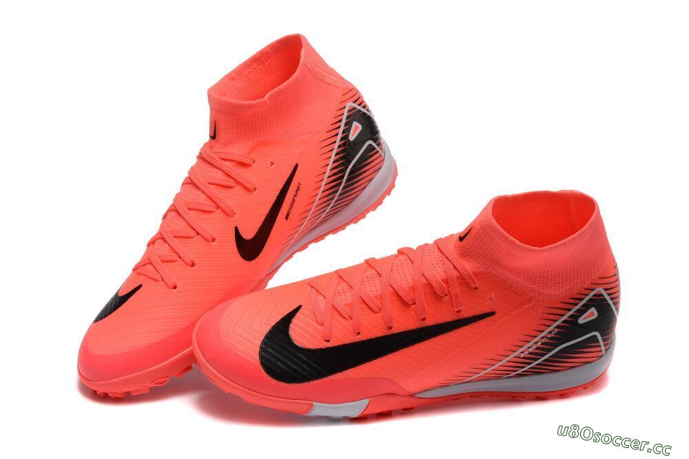 Unisex Nike Air Zoom Mercurial Superfly 10 Elite TF Artificial Turf High-Tops Football Shoes - Pink/Black/Grey 3