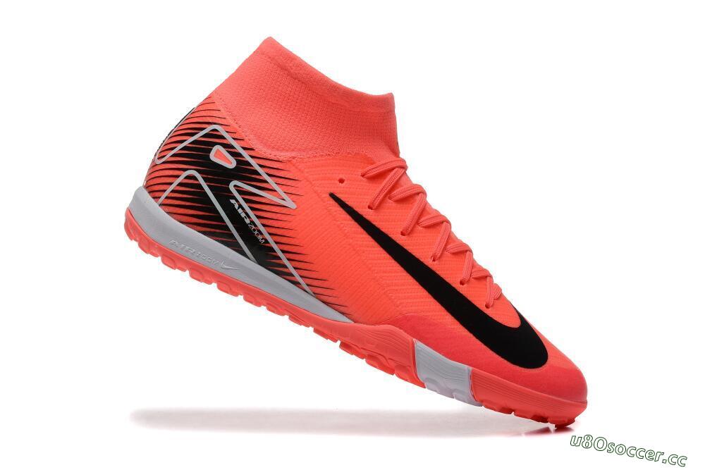Unisex Nike Air Zoom Mercurial Superfly 10 Elite TF Artificial Turf High-Tops Football Shoes - Pink/Black/Grey 4
