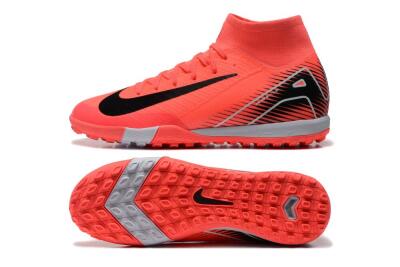 Unisex Nike Air Zoom Mercurial Superfly 10 Elite TF Artificial Turf High-Tops Football Shoes - Pink/Black/Grey