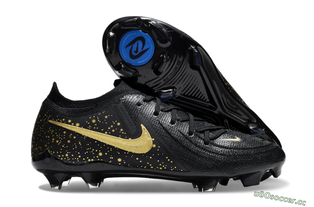 Men's Nike Phantom Luna Elite FG Firm Ground Low-Tops Football Boots - Black/Gold 2